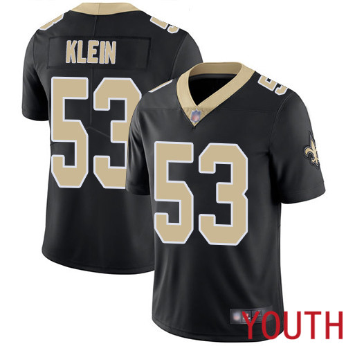 New Orleans Saints Limited Black Youth A J  Klein Home Jersey NFL Football #53 Vapor Untouchable Jersey->youth nfl jersey->Youth Jersey